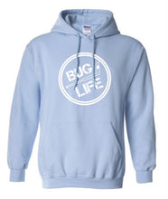 Load image into Gallery viewer, BUG Life Hoodie Baby Blue - White Logo
